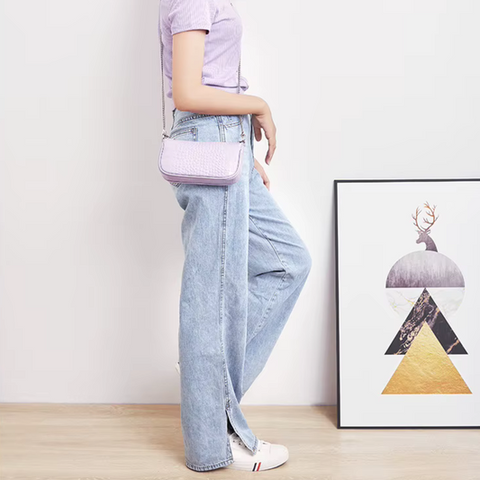 Lavender Luxe Zincir Detaylı Omuz Çantası