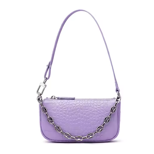 Lavender Luxe Zincir Detaylı Omuz Çantası